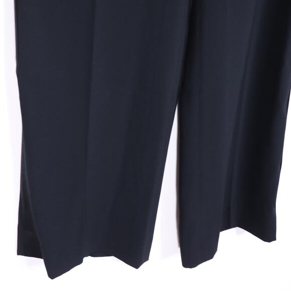 TEN Aritzia Estela Pleated Crepe Pant Black Mid Rise Wide Leg Unlined Women's 0 - Picture 7 of 12